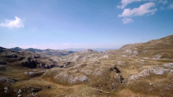Antenne Fantastische Bergen Durmitor Nationaal Park Montenegro Native Materiaal Direct — Stockvideo