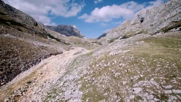 Антена Дивовижні Гори Національний Парк Дурмітор Чорногорія Рідна Матеріал Прямо — стокове відео