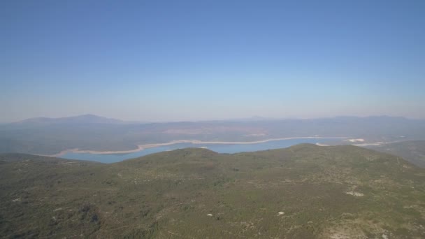 Aerial Farmland Trees Bush Montenegro Versión Graduada Estabilizada Ver También — Vídeos de Stock