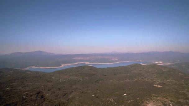 Aerial Farmland Trees Bushes Montenegro Versione Graduata Stabilizzata Guarda Anche — Video Stock