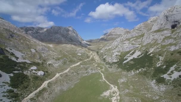 Letecký Durmitor National Park Černá Hora Stabilizovaná Odstupňovaná Verze Dívejte — Stock video