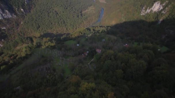 Aerial Tara River Canyon Montenegro Versión Graduada Estabilizada Ver También — Vídeo de stock