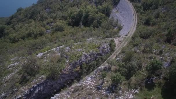 Letecký Létající Kolem Jezera Slansko Jezero Černá Hora Původní Materiál — Stock video