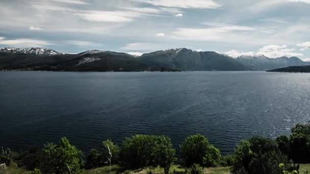 Time Lapse Hardangerfjord Noruega — Vídeo de stock