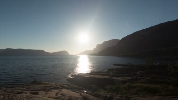 Krásný Výhled Norskou Přírodu Cestovní Koncept — Stock video