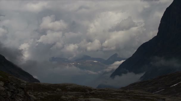 Epické Dramatický Čas Výpadek Trollstigen Oblasti Norsku — Stock video