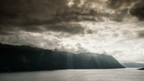 ノルウェーの自然の美しい景色 トラベルコンセプト — ストック動画