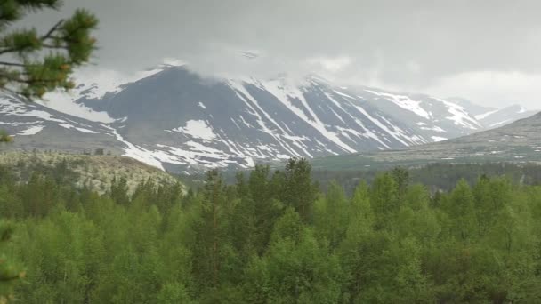 Ландшафтный Горный Хребет Оппланд Норвегия — стоковое видео