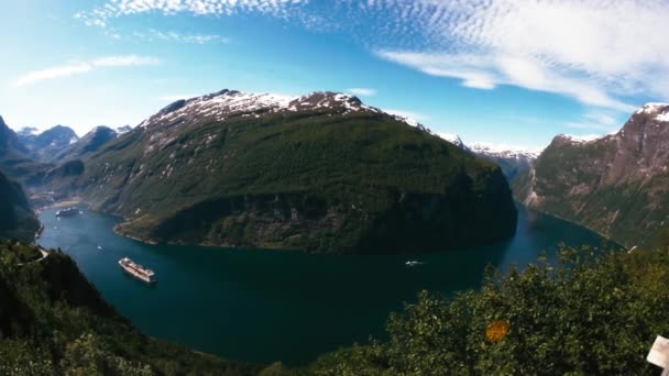 Norveç Teki Fiyortların Manzarası — Stok video