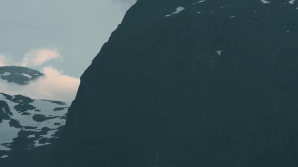Norveç Teki Dağların Tepelerin Manzarası — Stok video