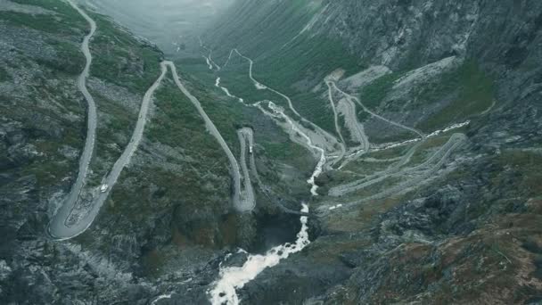 Vodopád Trollstigen Norsko — Stock video