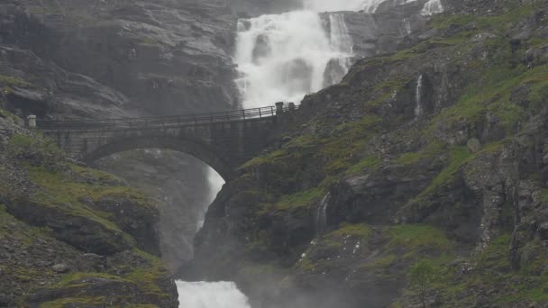 Epische Und Dramatische Zeitraffer Des Trollstigen Gebiets Norwegen — Stockvideo
