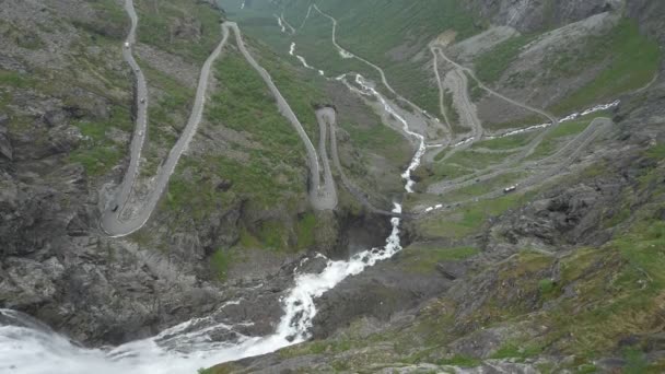 Epic Dramatic Time Lapse Trollstigen Area Norway — Stock Video