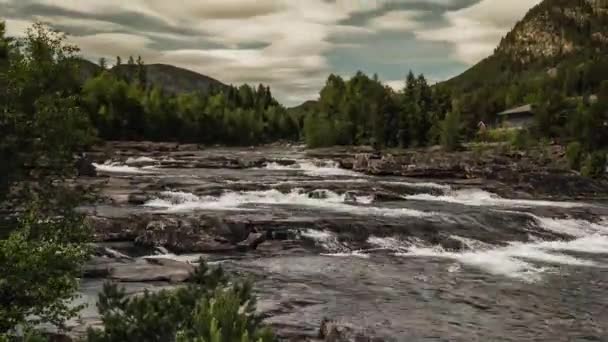 Эпоха Драматичное Время Районе Бускеруд Норвегии — стоковое видео