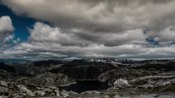Epic Dramatic Time Lapse Lysebotn Area Norway — Stock Video