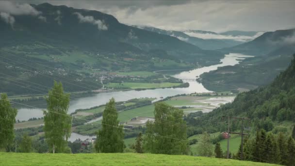 Upływ Czasu Oppland Landscape Norwegia — Wideo stockowe