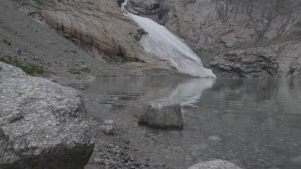 Norge Brikdalsbreen Glacier — Stockvideo