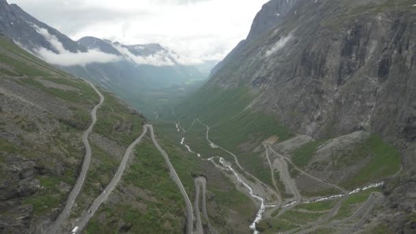 Épico Dramático Lapso Tiempo Del Área Trollstigen Noruega — Vídeos de Stock