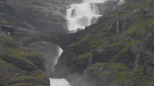 Επική Και Δραματική Χρονική Μετάπτωση Της Περιοχής Trollstigen Στη Νορβηγία — Αρχείο Βίντεο