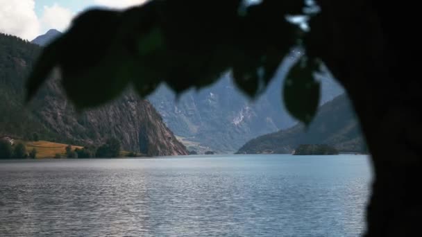 Όμορφο Φυσικό Τοπίο Στη Νορβηγία — Αρχείο Βίντεο