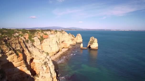 Grottes Farol Ponta Piedade Lagos Portugal — Video