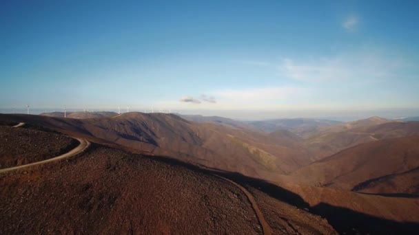 Aérienne Vol Dessus Belles Montagnes Fujaco Coucher Soleil Portugal — Video
