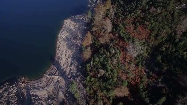 Вид Беспилотника Красивые Природные Ландшафты Рио Хомема Португалия — стоковое видео