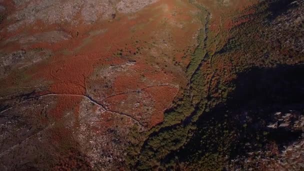 Vista Aérea Drones Paisagem Montanhosa Parque Nacional Peneda Geres Portugal — Vídeo de Stock