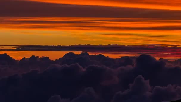 Magnifique Sunrise Close Time Lapse Reunion Piton Fournaise — Video
