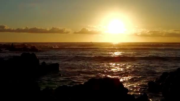 Puesta Del Sol Costa Ile Reunion — Vídeos de Stock