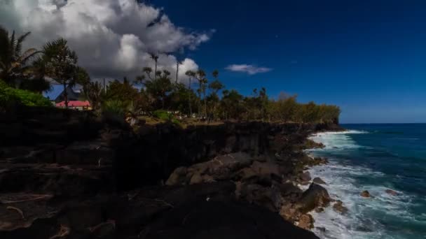 Χρονική Λήξη Ακτής Στο Reunion Άγιος Ιωσήφ — Αρχείο Βίντεο