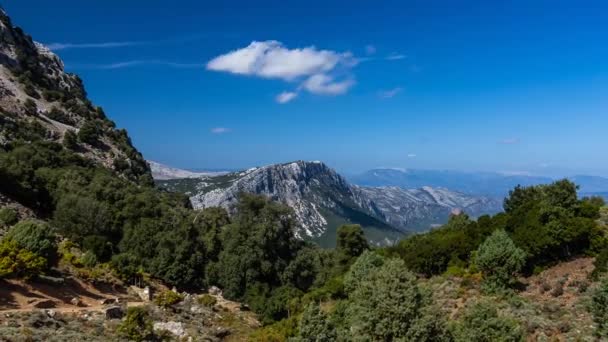 Blick Auf Den Canyon Zeitraffer Des Gorroppu Canyons Sardinien — Stockvideo