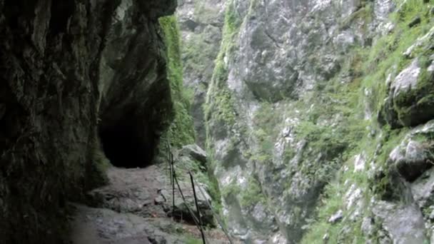Schöne Aussicht Auf Berglandschaft Slowenien — Stockvideo