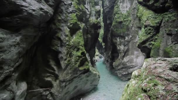 Krásný Výhled Tolmin Gorge Slovinsko — Stock video
