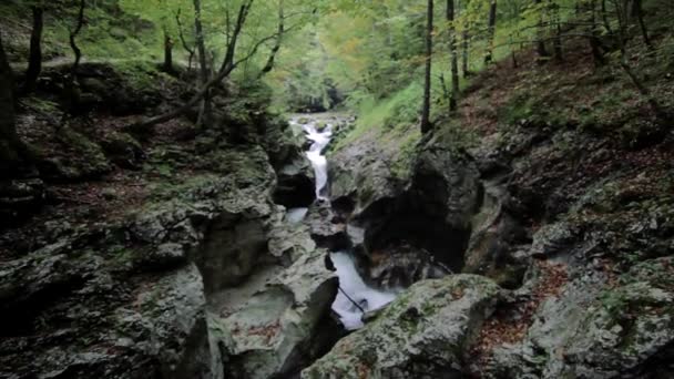 スロベニアのサヴィカ ゴージで美しい景色 — ストック動画