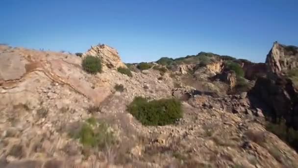 Aerial Park Doğal Del Estrecho Tarifa Spanya — Stok video