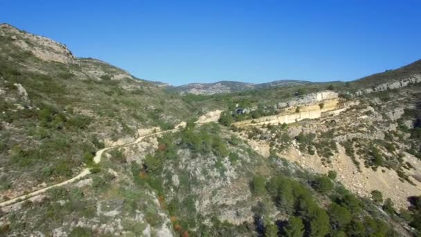 Luftaufnahme Der Berge Bei Mijas Spanien — Stockvideo