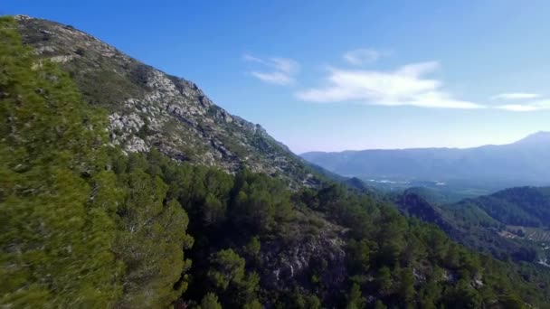 Aerial View Mountains Mijas Spain — Stock Video