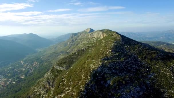 Αεροφωτογραφία Των Βουνών Στο Mijas Ισπανία — Αρχείο Βίντεο