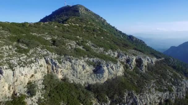 Spanya Nın Mijas Kentindeki Dağların Hava Görüntüsü — Stok video