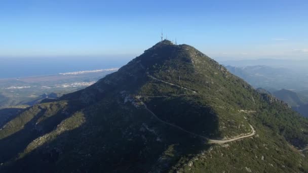 Luftaufnahme Der Berge Bei Mijas Spanien — Stockvideo