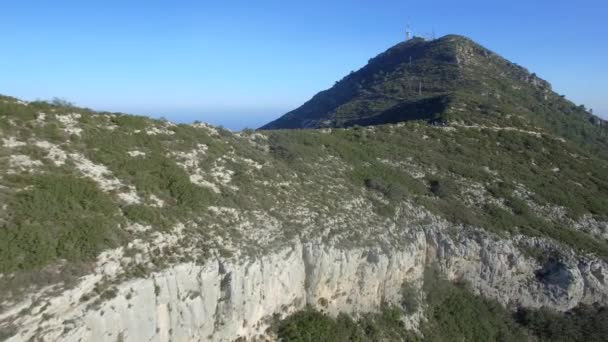 西班牙Mijas山脉的空中景观 — 图库视频影像