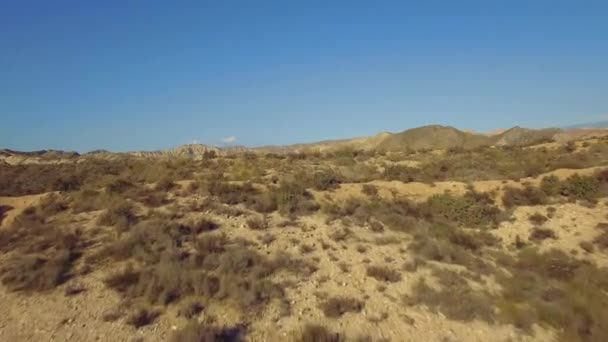 스페인 안달루시아의 사막에서 건조한 강바닥을 — 비디오