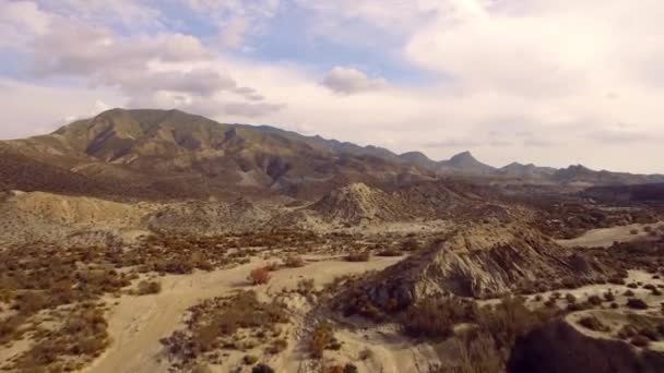 Volo Letto Fiume Asciutto Deserto Andalusia Spagna — Video Stock