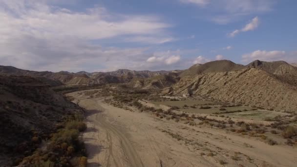 Volo Letto Fiume Asciutto Deserto Andalusia Spagna — Video Stock