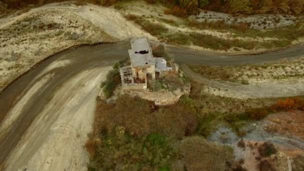 Aerial Flight Riverbed Andalusia Spain — Stock Video
