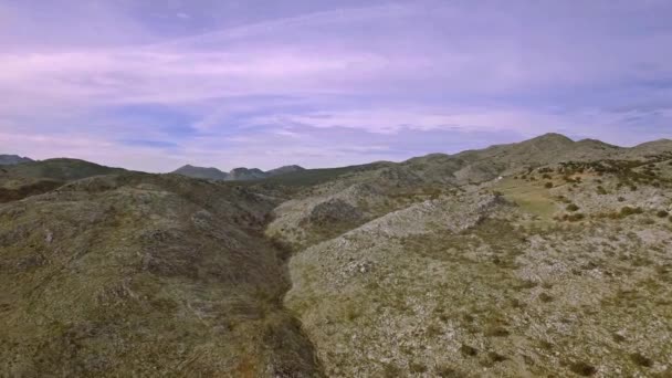 Światło Nad Kamienistymi Polami Płaskimi Ziemiami Andaluzja Hiszpania — Wideo stockowe