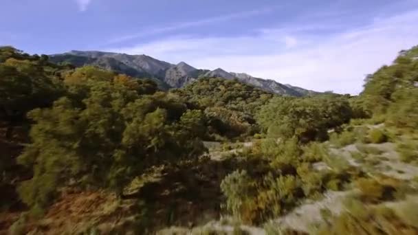 Avion Survol Champ Plat Sierra Las Nieves Andalousie Espagne — Video