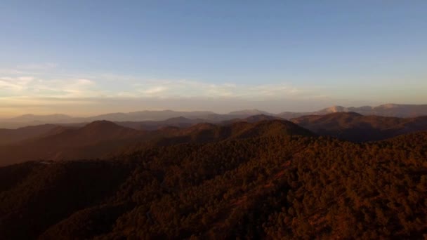 Beautiful Sunset Monte Malaga Andalusia Spain — Αρχείο Βίντεο