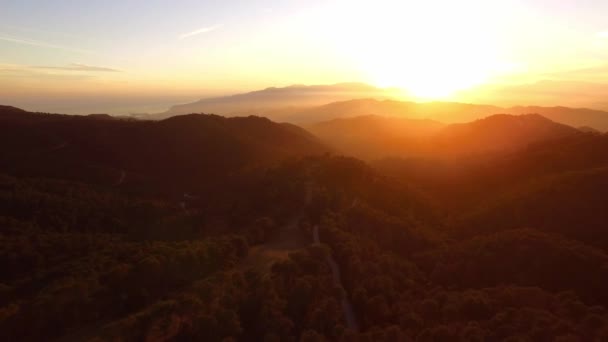 Beautiful Sunset Monte Malaga Andalusia Spain — стоковое видео